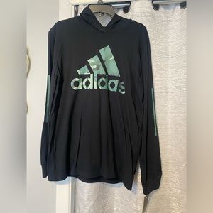Boys Adidas Long Sleeve T-Shirt Hoodie.